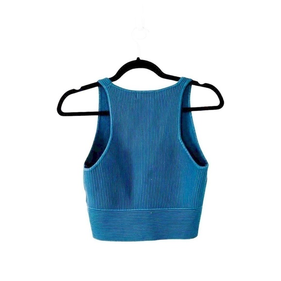 NWOT HOUSE OF HARLOW 1960 Ribbed Bodycon 2-Piece Set Blue Medium - Picture 3 of 7